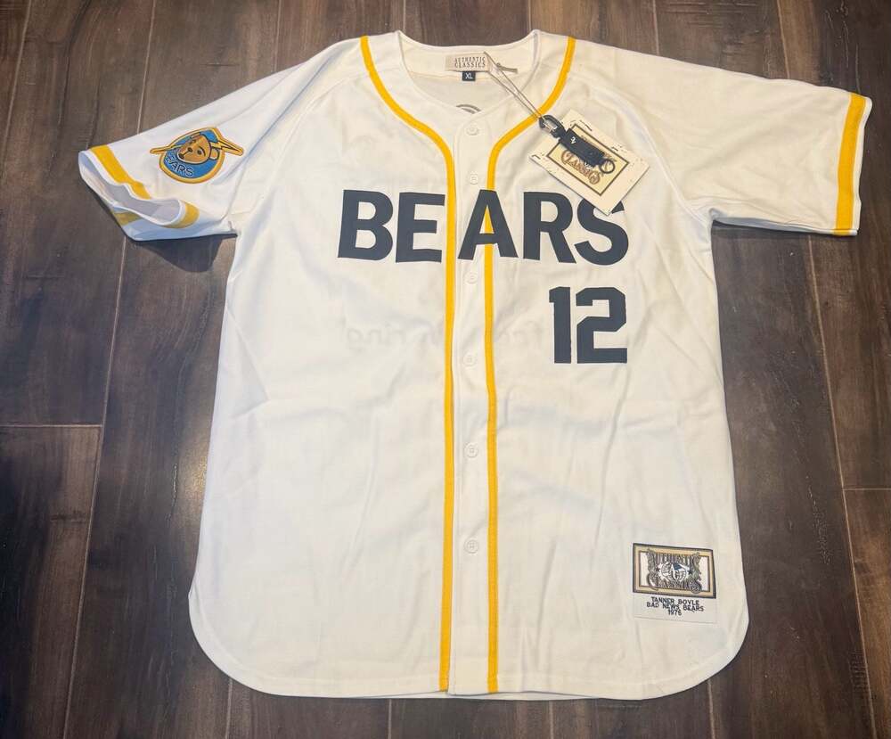 Headgear Classics Bad News Bears Tanner Boyle #12 Chico's Bail Bonds Jersey
